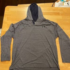 Under Armour Thin Hoodie - Heather Navy Blue